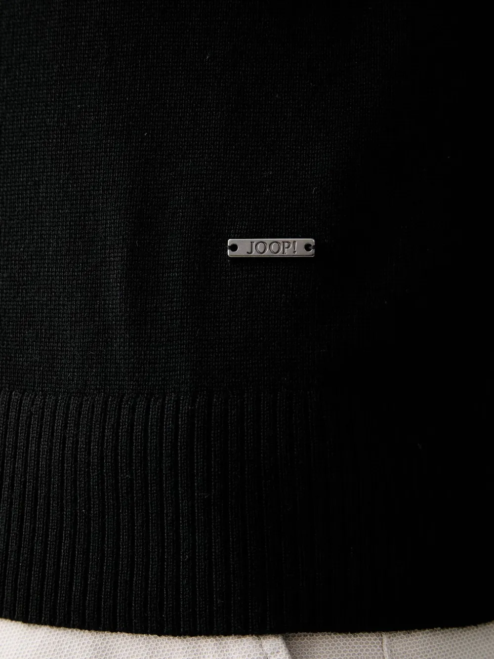 Joop! Sweater met logoplakkaat Zwart