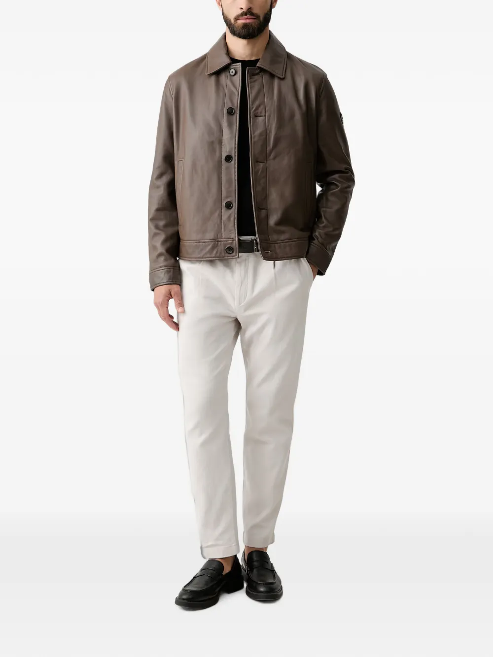 Joop! Sweater met logoplakkaat Zwart