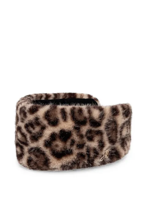 Joseph Ribkoff leopard-print faux-fur headband