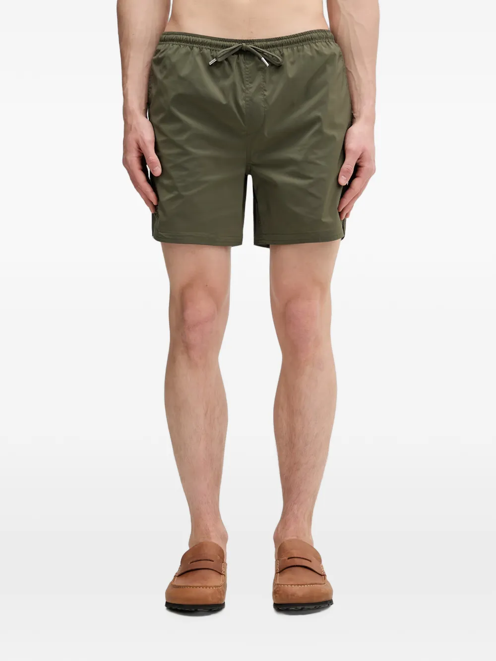 Filling Pieces logo-embroidered drawstring swim shorts - Verde