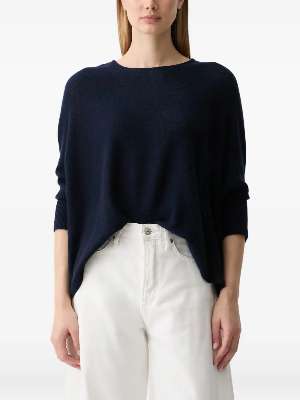Joop! batwing-sleeve ribbed-cuff sweater - Blu