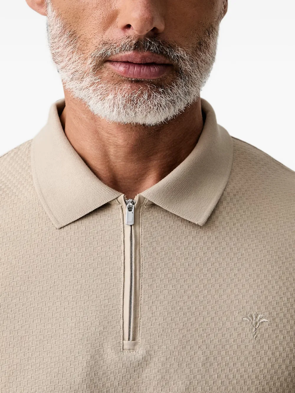 Joop! Poloshirt met rits Beige