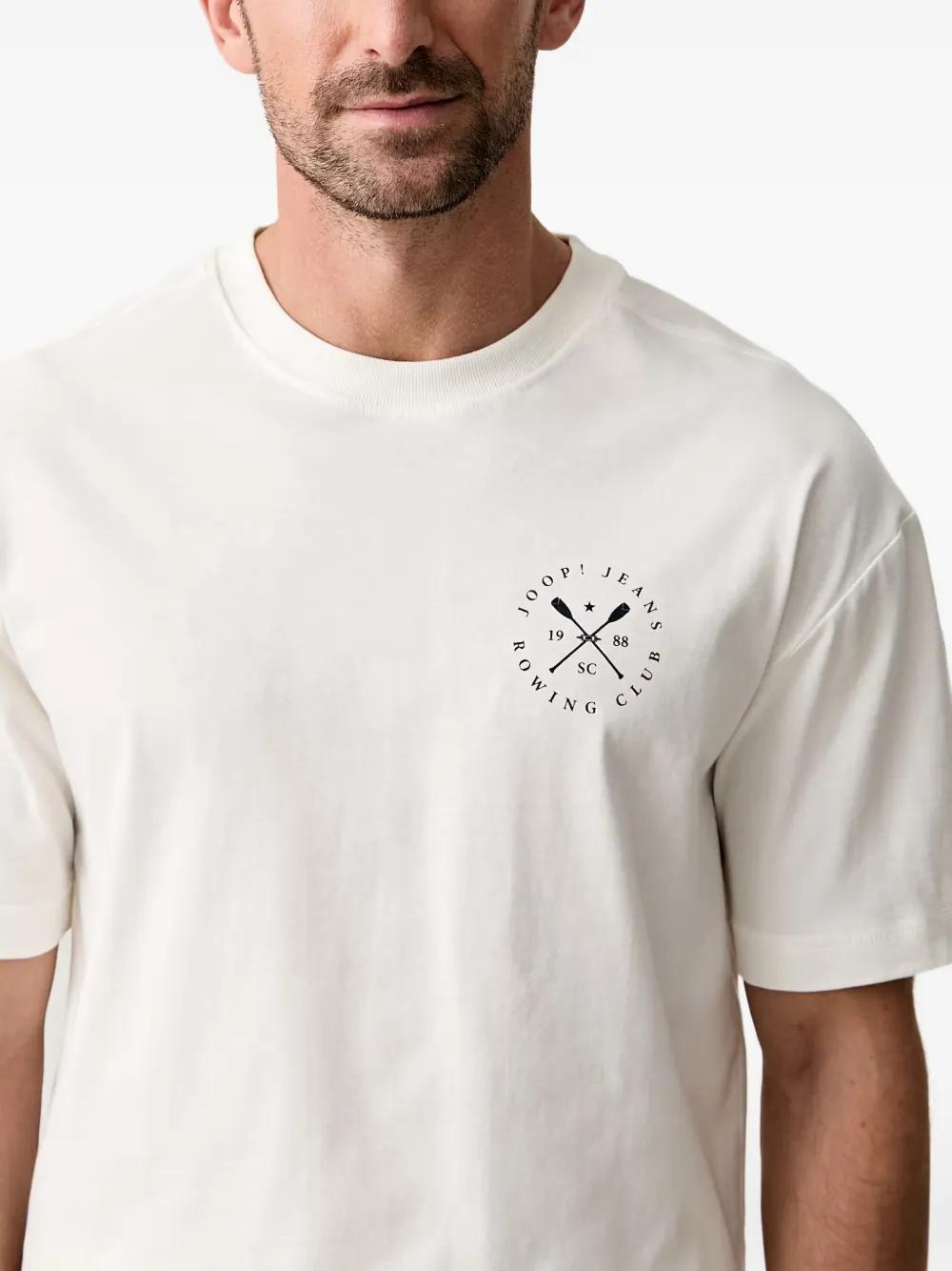 Joop! T-shirt met logoprint Beige