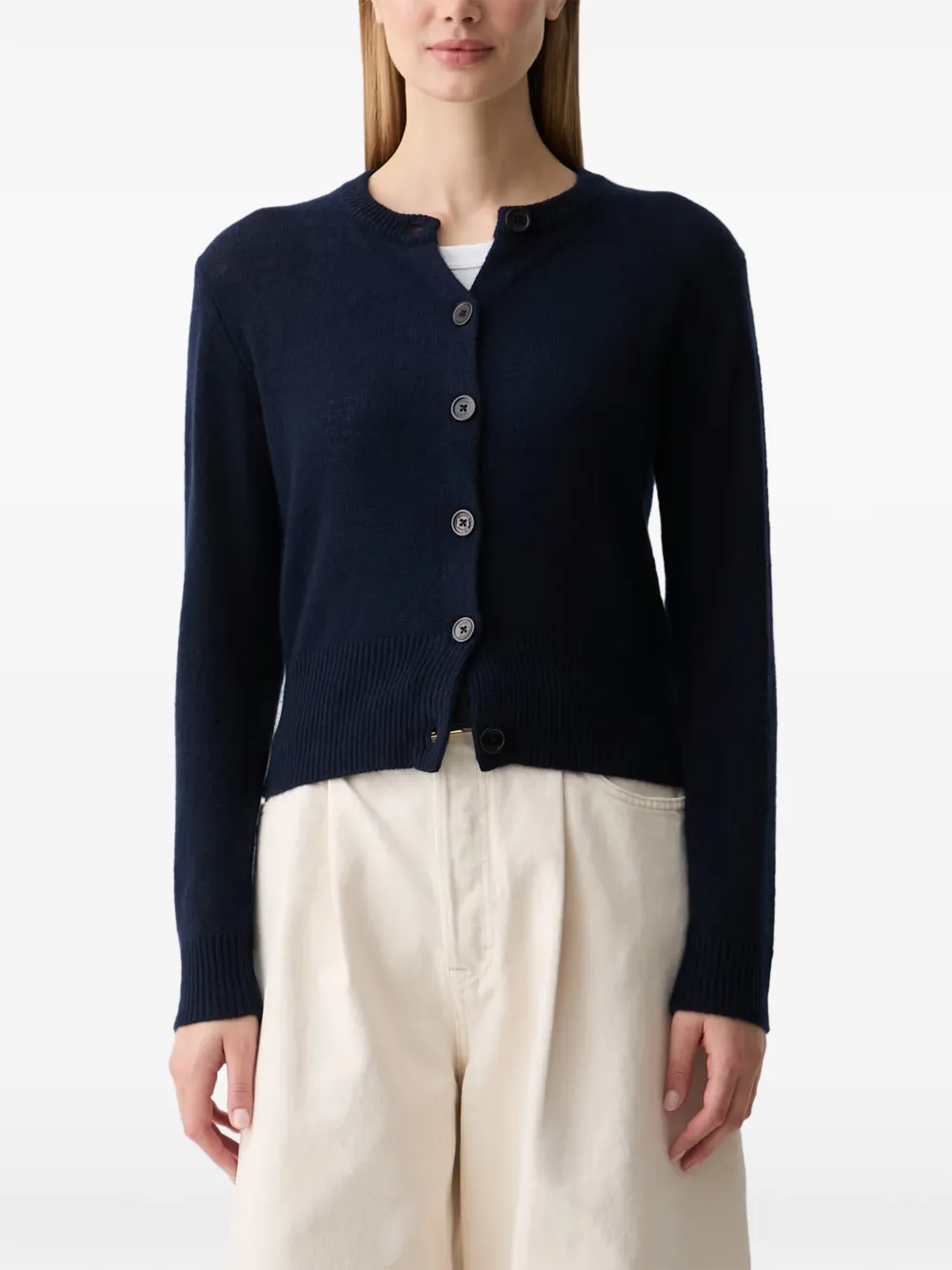 Joop! Geknöpfter Cardigan mit geripptem Saum - Blau