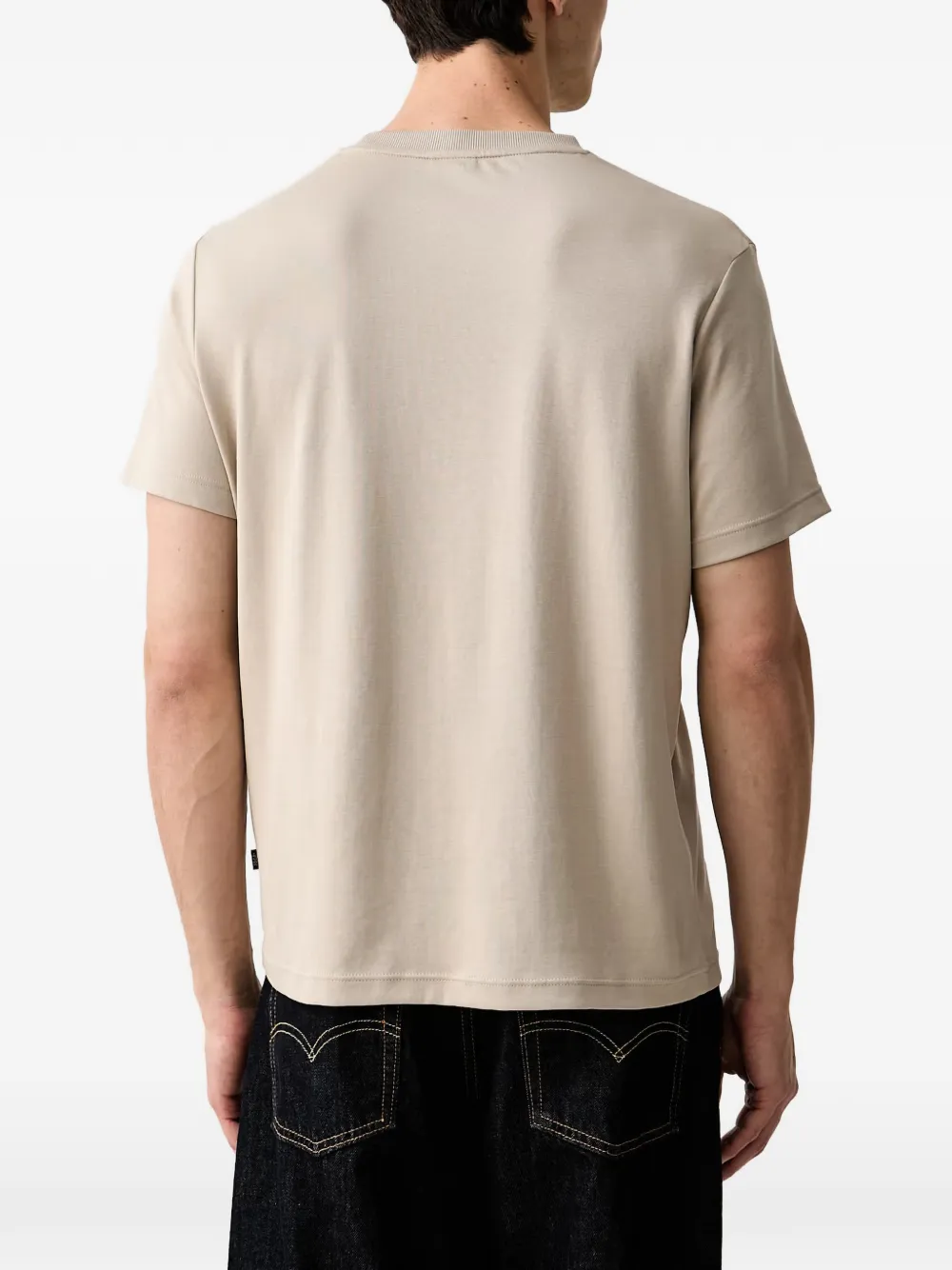 Joop! Priamo T-shirt met geborduurd logo Beige