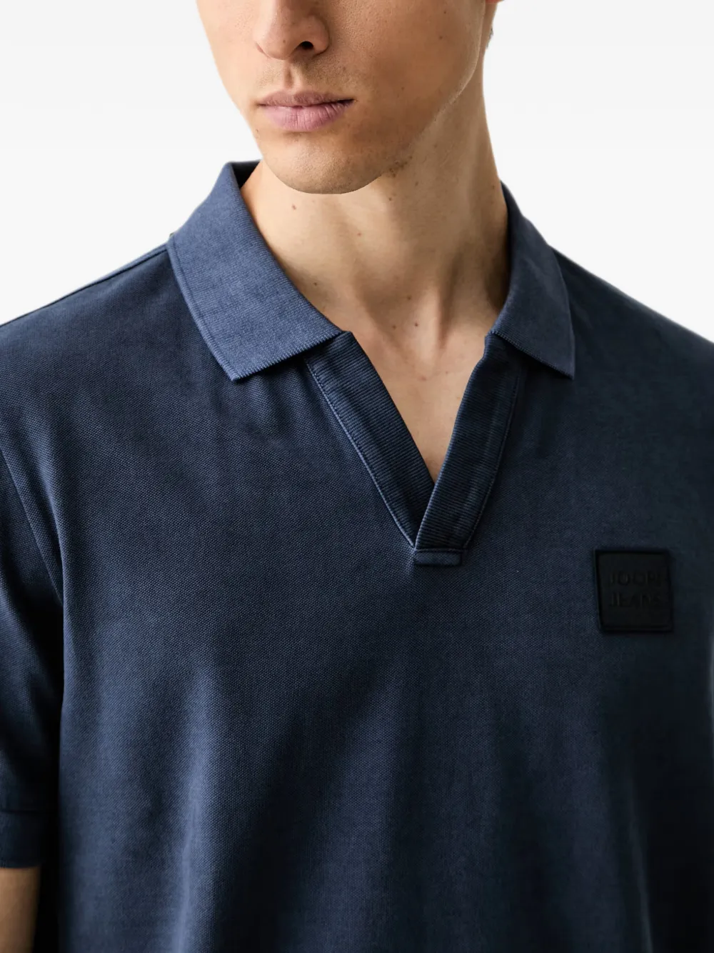 Joop! T-shirt met logopatch Blauw