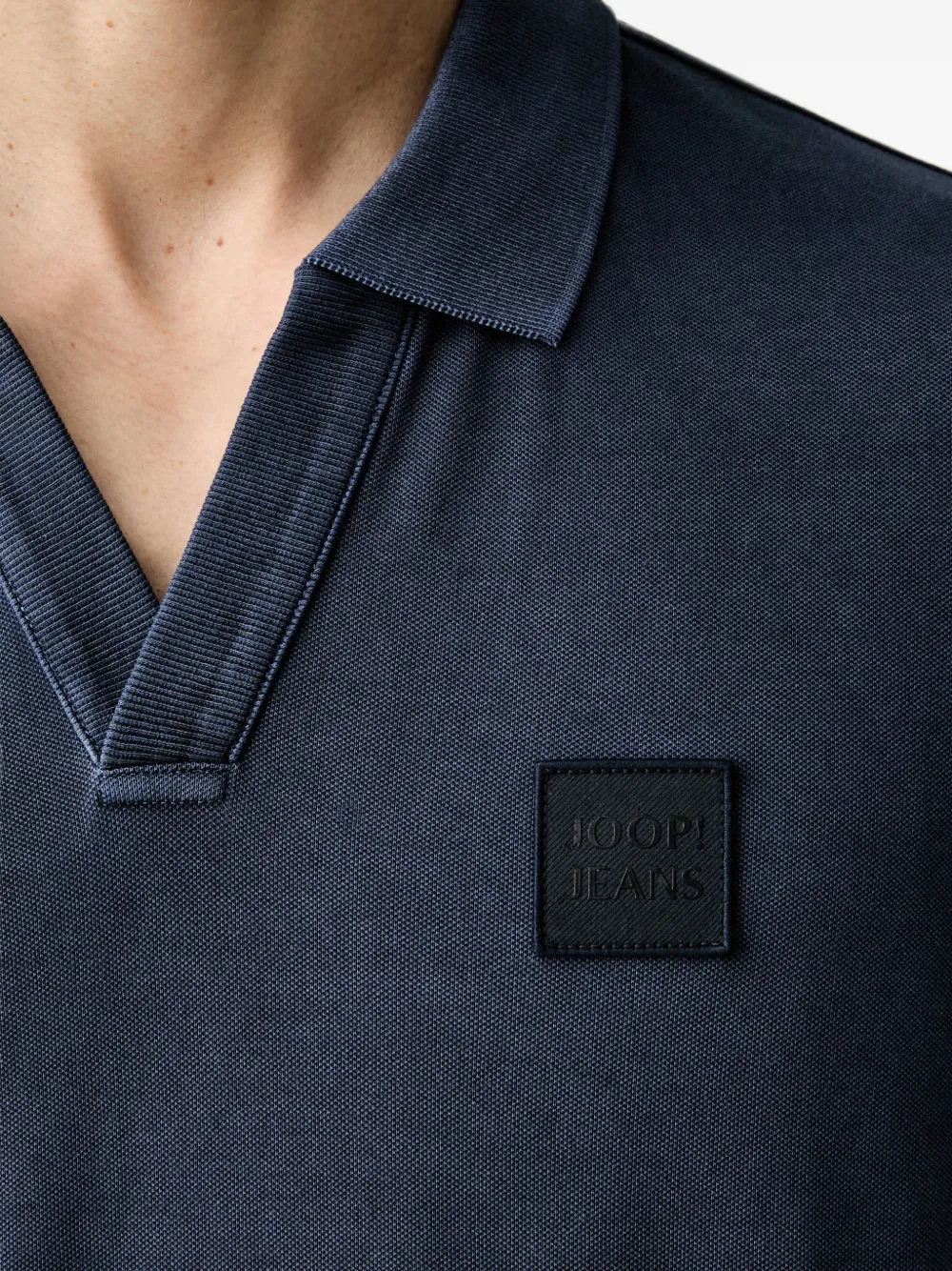 Joop! T-shirt met logopatch Blauw