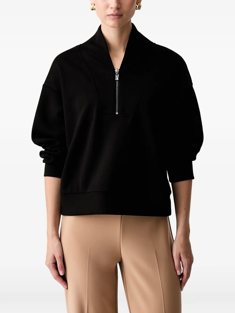 Joseph Ribkoff quarter-zip long-sleeve sweatshirt - Nero