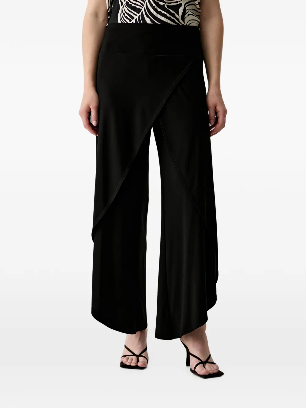 Joseph Ribkoff wrap-overlay wide-leg trousers