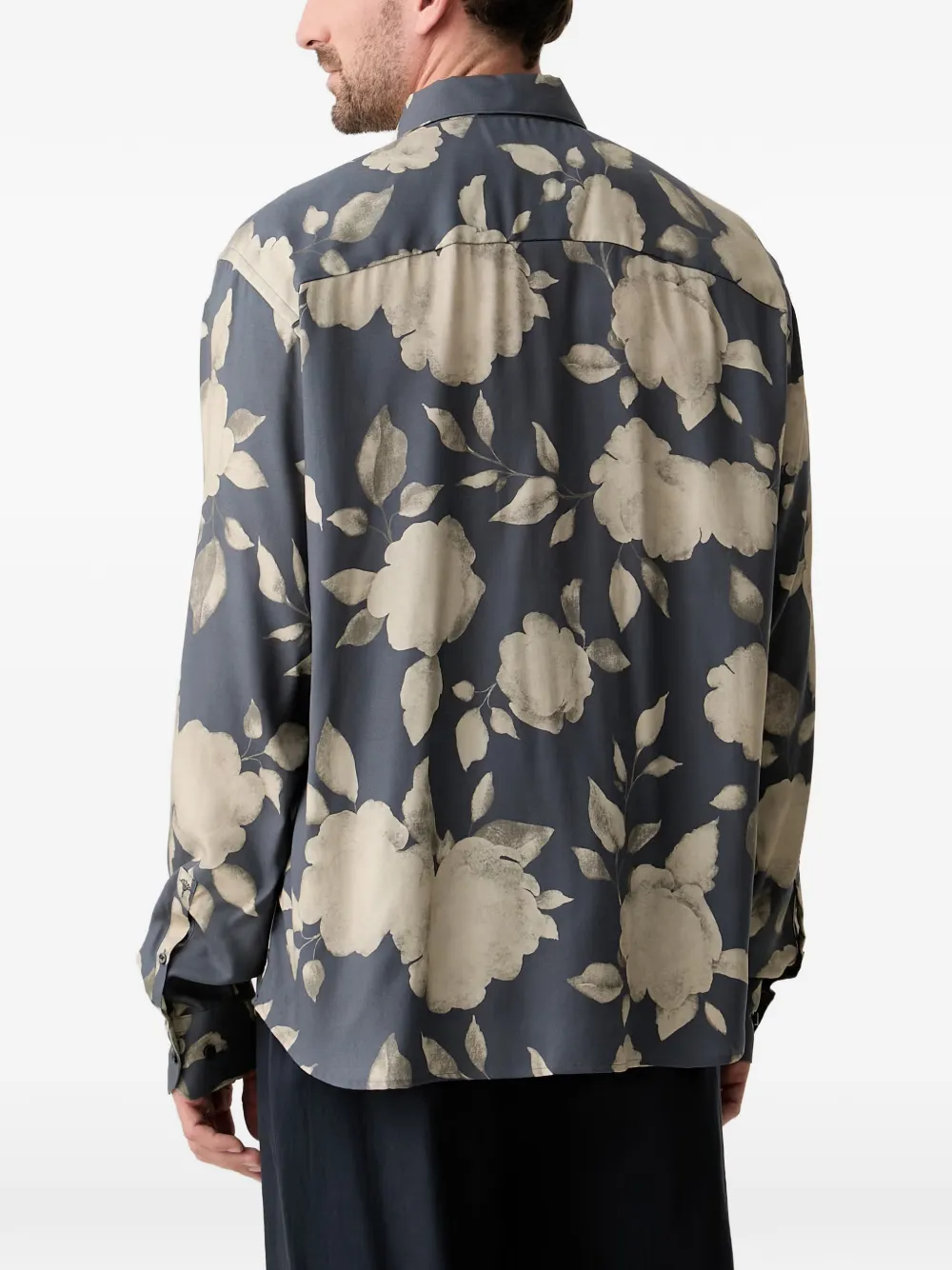 Joop! Overhemd met bloemenprint Blauw