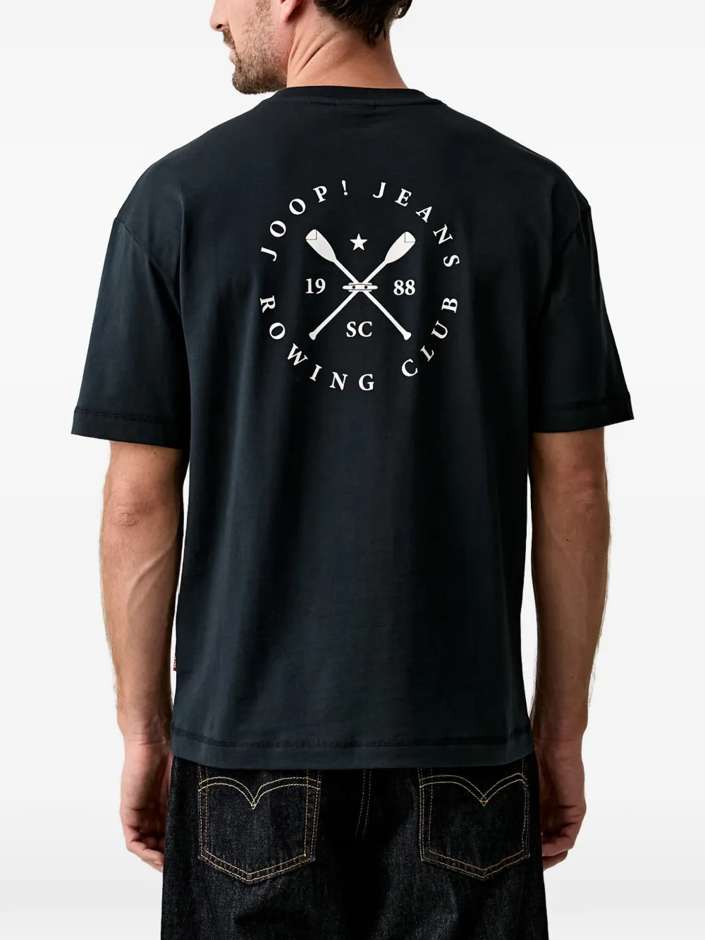 Joop! T-shirt met logoprint Zwart