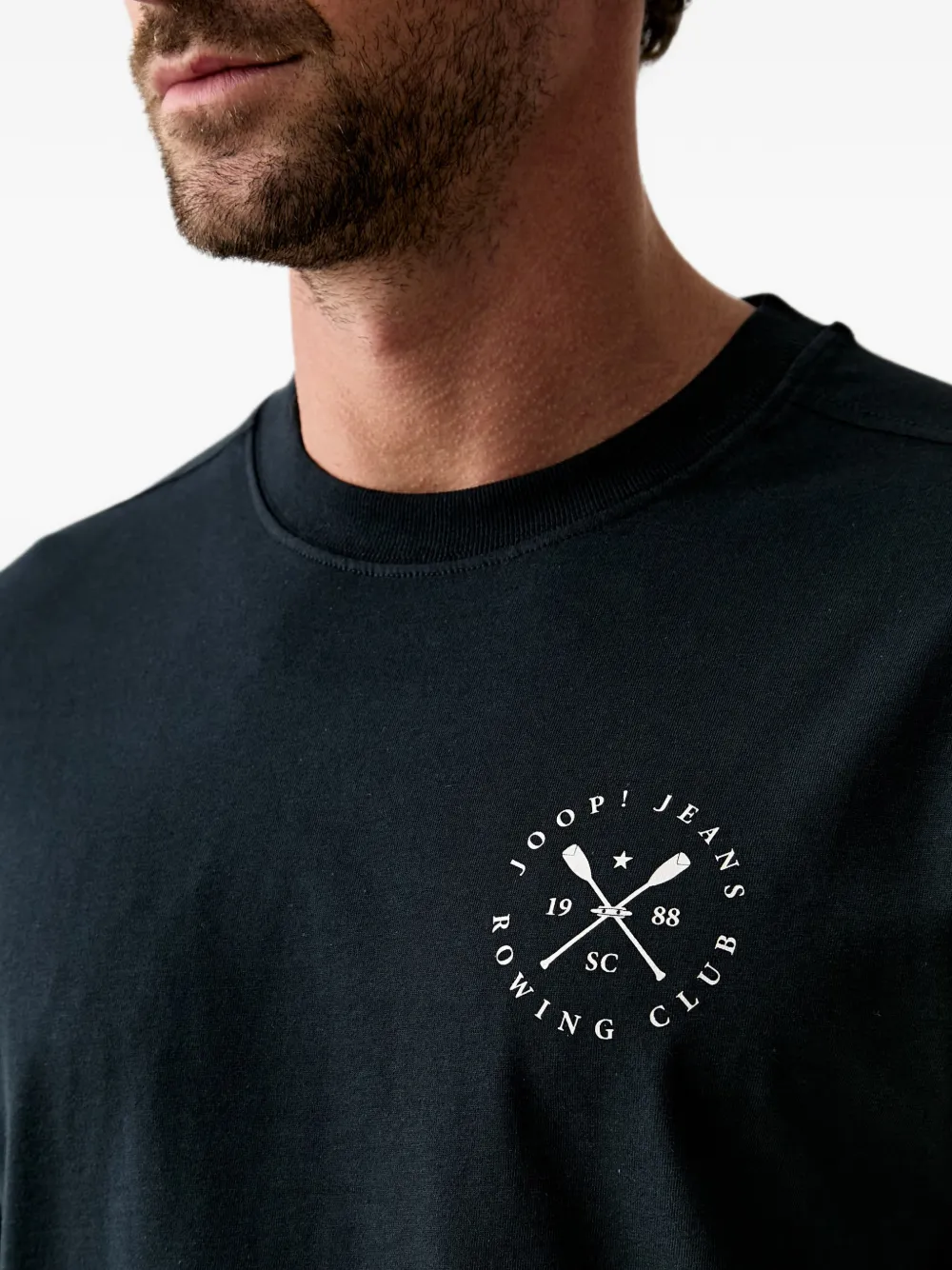 Joop! T-shirt met logoprint Zwart