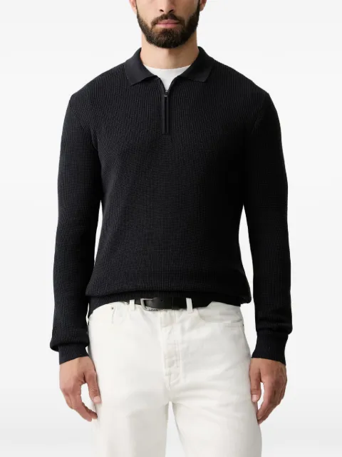 Joop! waffle-knit quarter-zip sweater