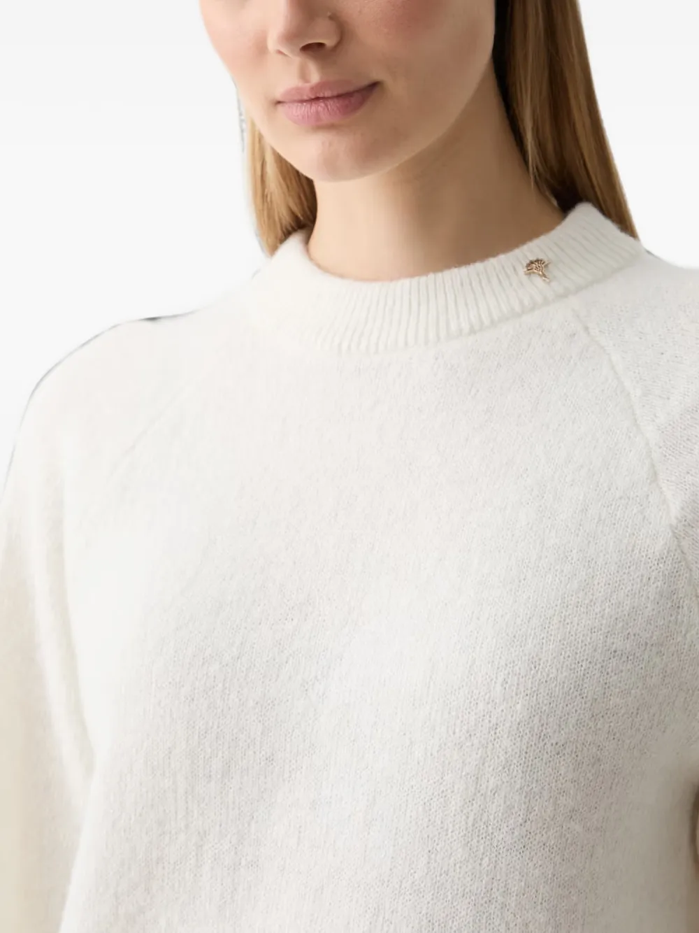 Joop! Trui met raglan mouwen en strik-detail Wit