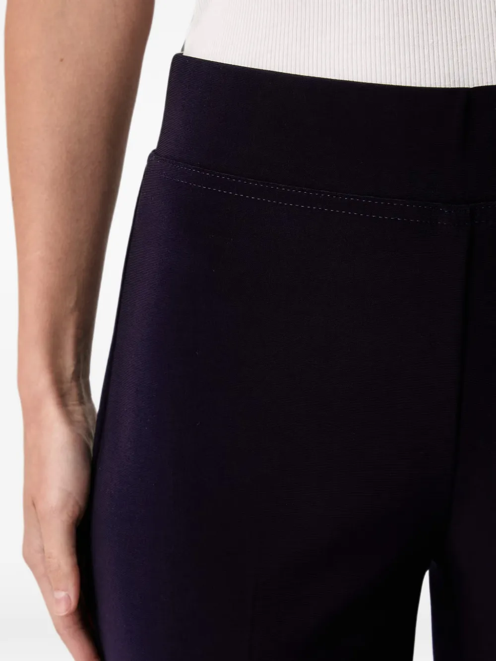 Joseph Ribkoff Broek met geperste plooien en split aan de achterkant Blauw