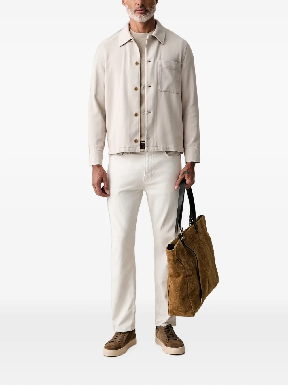 Joop! Button-up shirtjack Wit