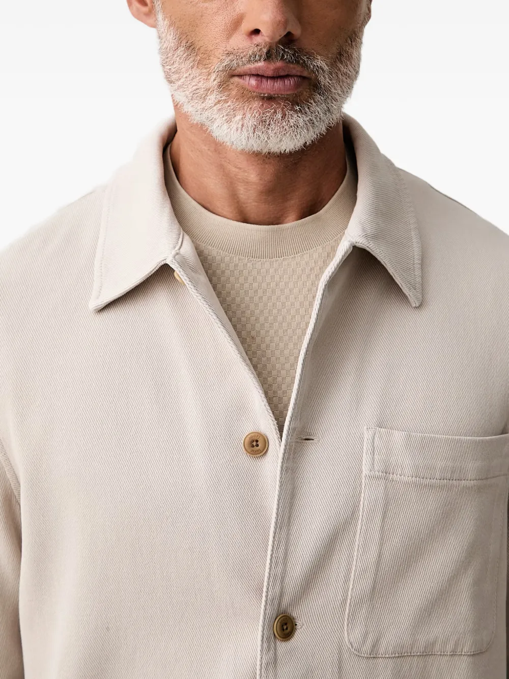 Joop! Button-up shirtjack Wit