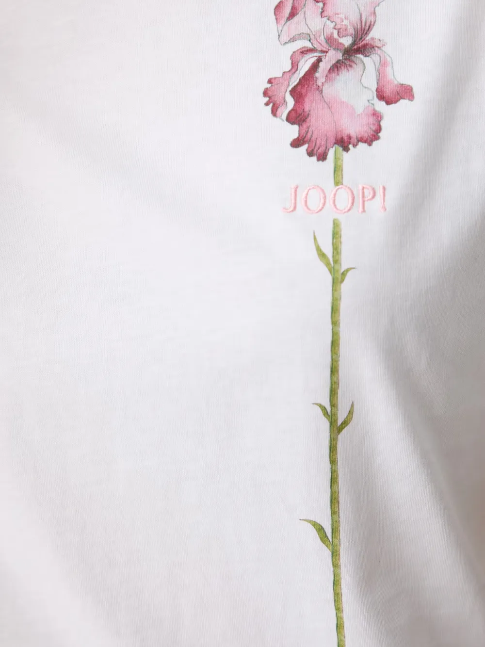 Joop! T-shirt met bloemenprint Wit