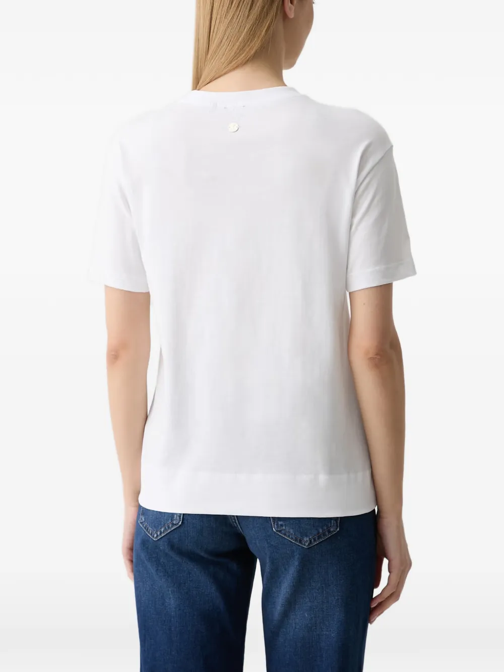 Joop! T-shirt met bloemenprint Wit