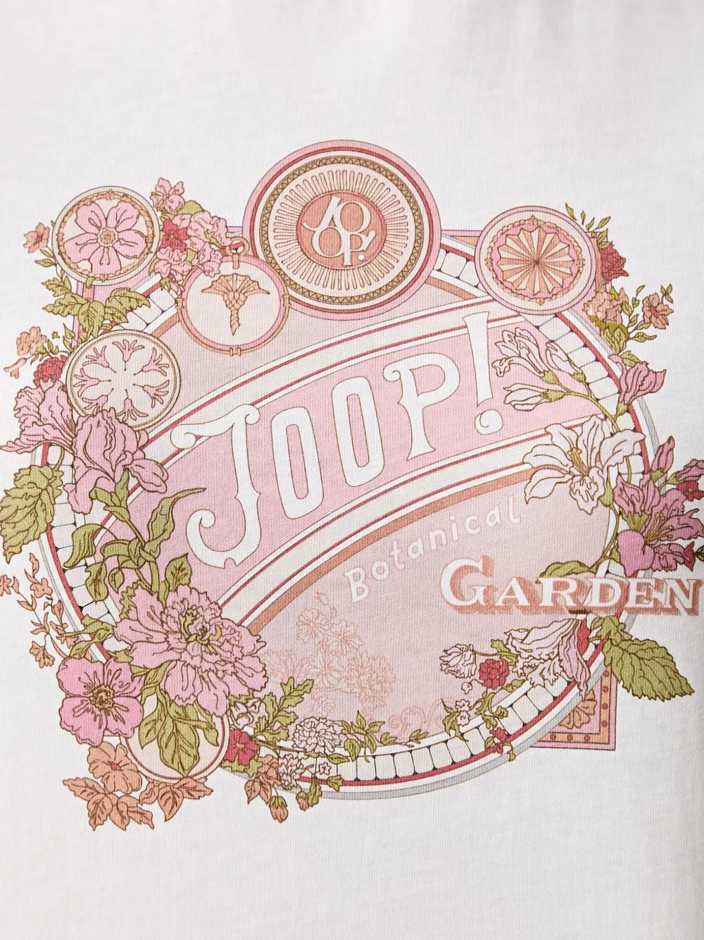 Joop! T-shirt met bloemenprint Wit