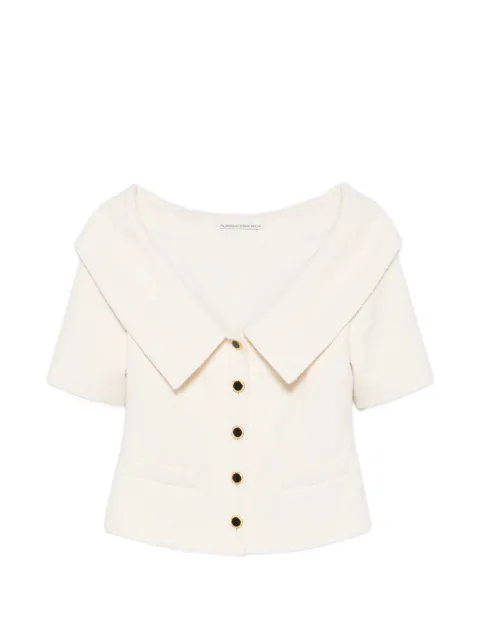 Alessandra Rich off-shoulder button-up jacket
