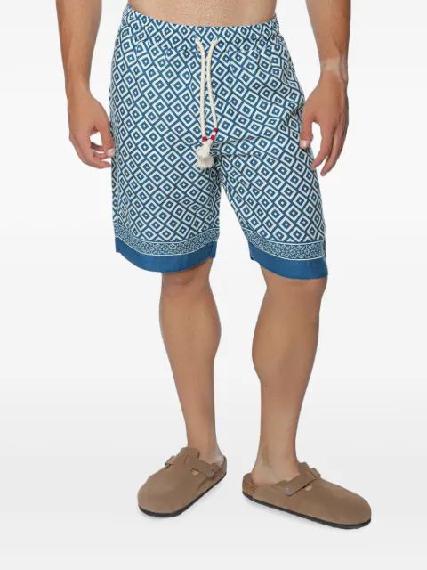 MC2 Saint Barth Marseille geometric-print drawstring shorts