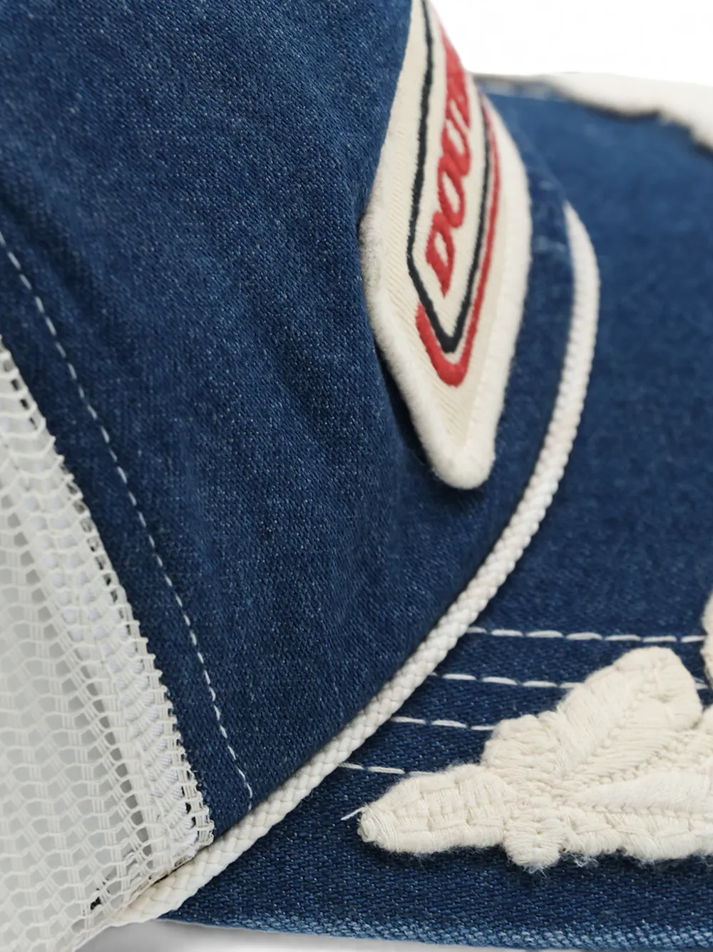 Rrl Logo-patch Mesh-panel Cap In Blue