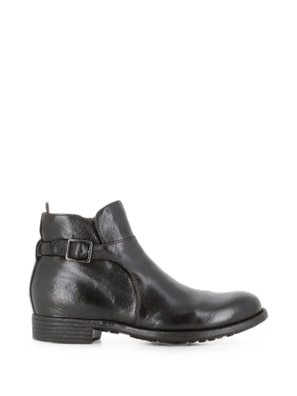 Officine Creative Buckle-detail Side-zip Boots in Brown