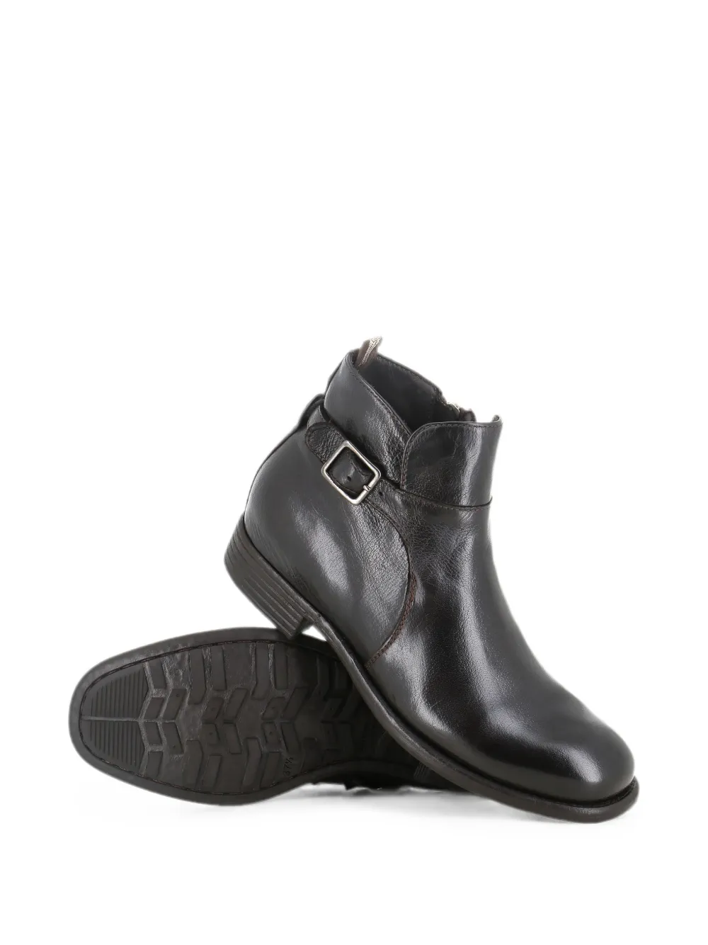 Officine Creative buckle-detail side-zip boots Bruin