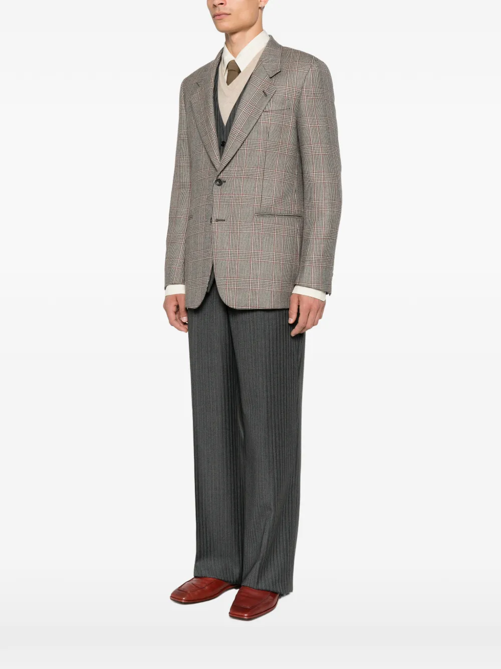 Reveres 1949 Blazer met enkele rij knopen Beige