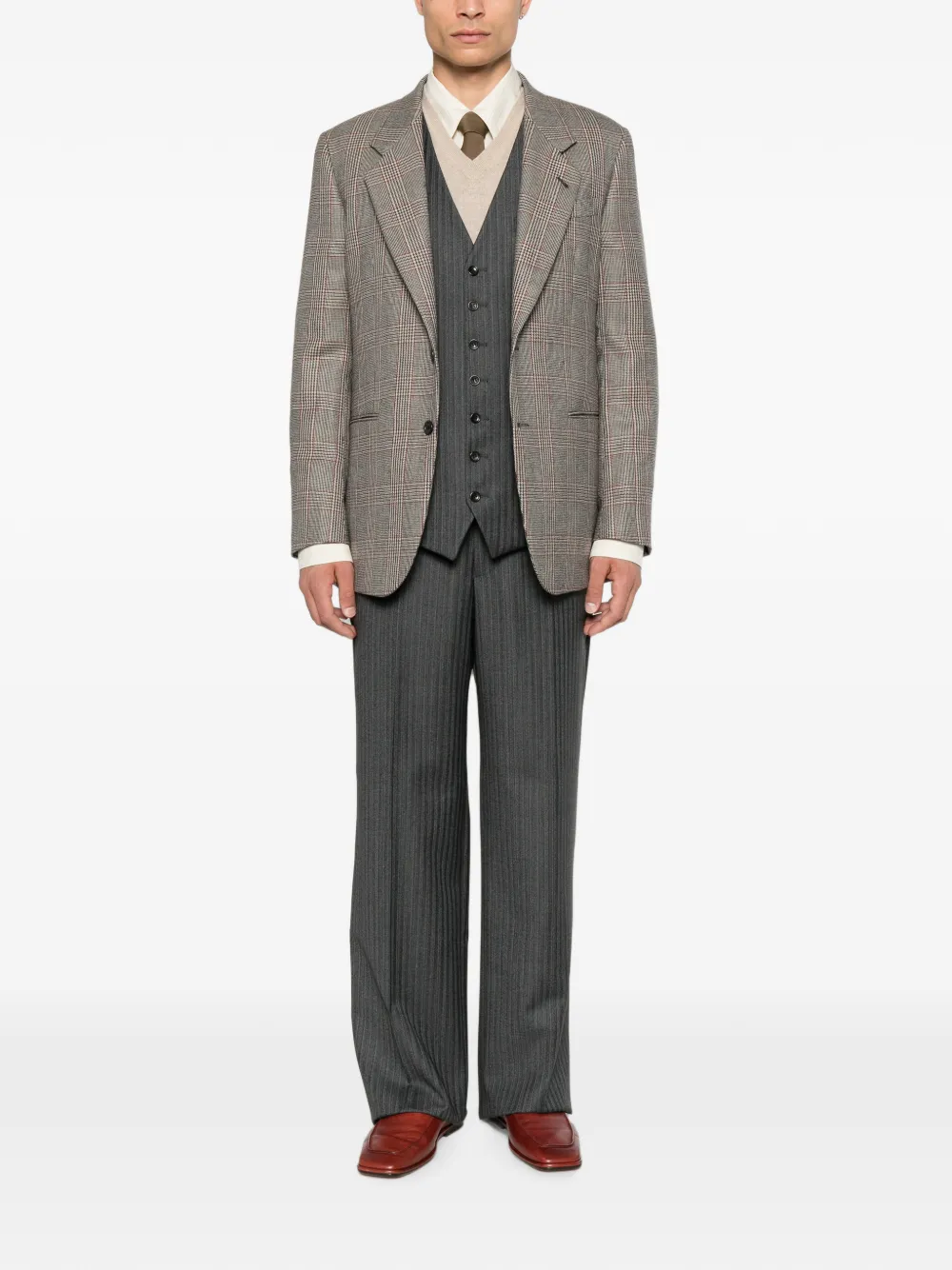 Reveres 1949 Blazer met enkele rij knopen Beige