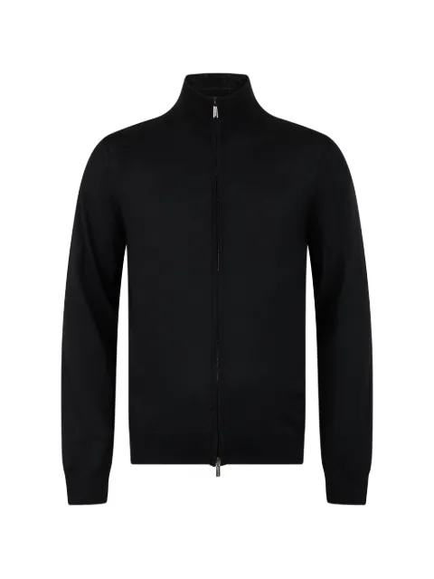 Moorer high-neck zip-up cardigan