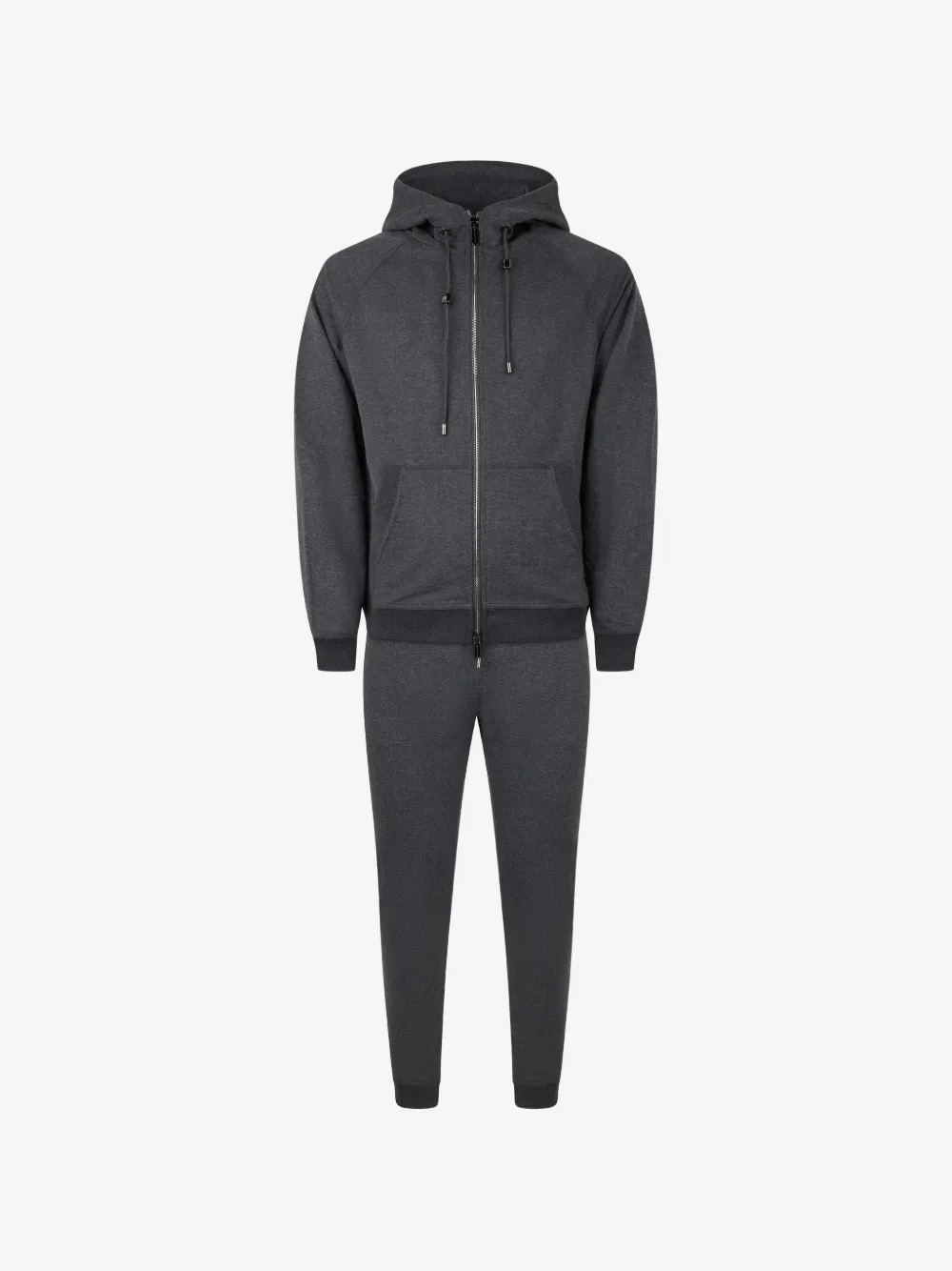 Moorer zip-up hooded tracksuit | Grey | Image 1