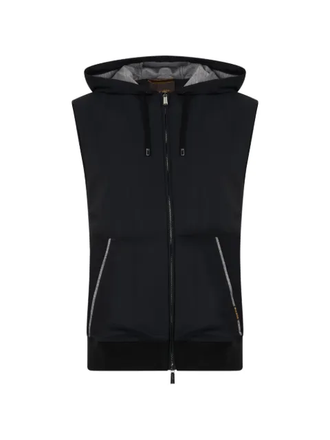 Moorer sleeveless hooded waistcoat