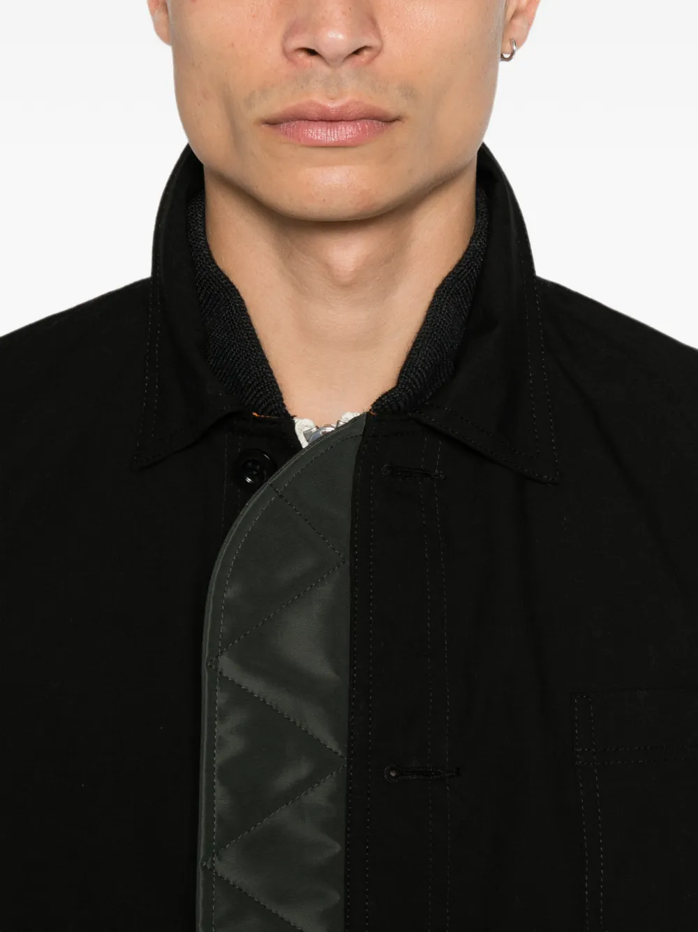 sacai Omkeerbaar jack Zwart