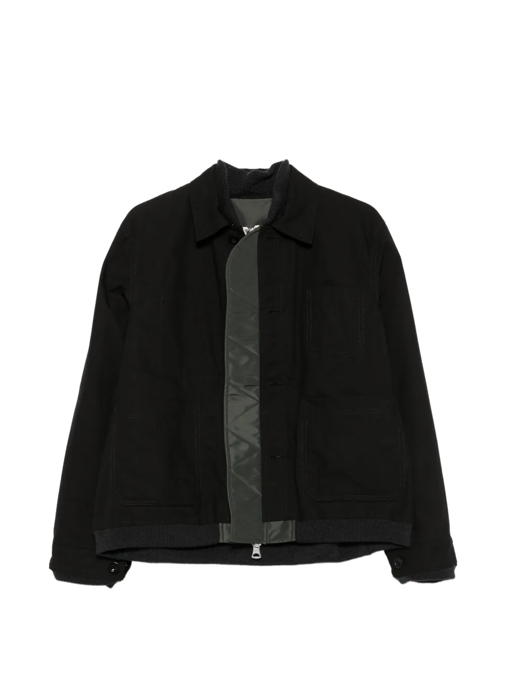 sacai reversible zip-fastening jacket - Schwarz