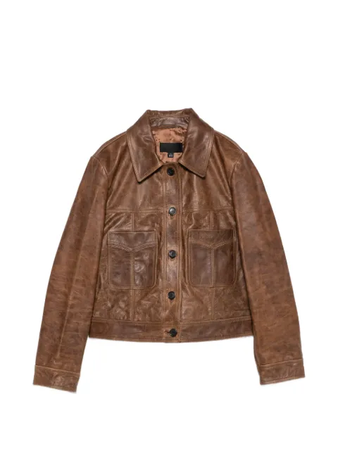 Nili Lotan Susannah leather flap-pocket jacket