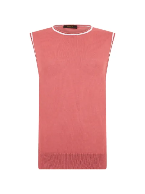 Moorer jersey sin mangas con ribete en contraste