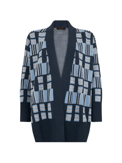 Moorer geometric-pattern cardigan