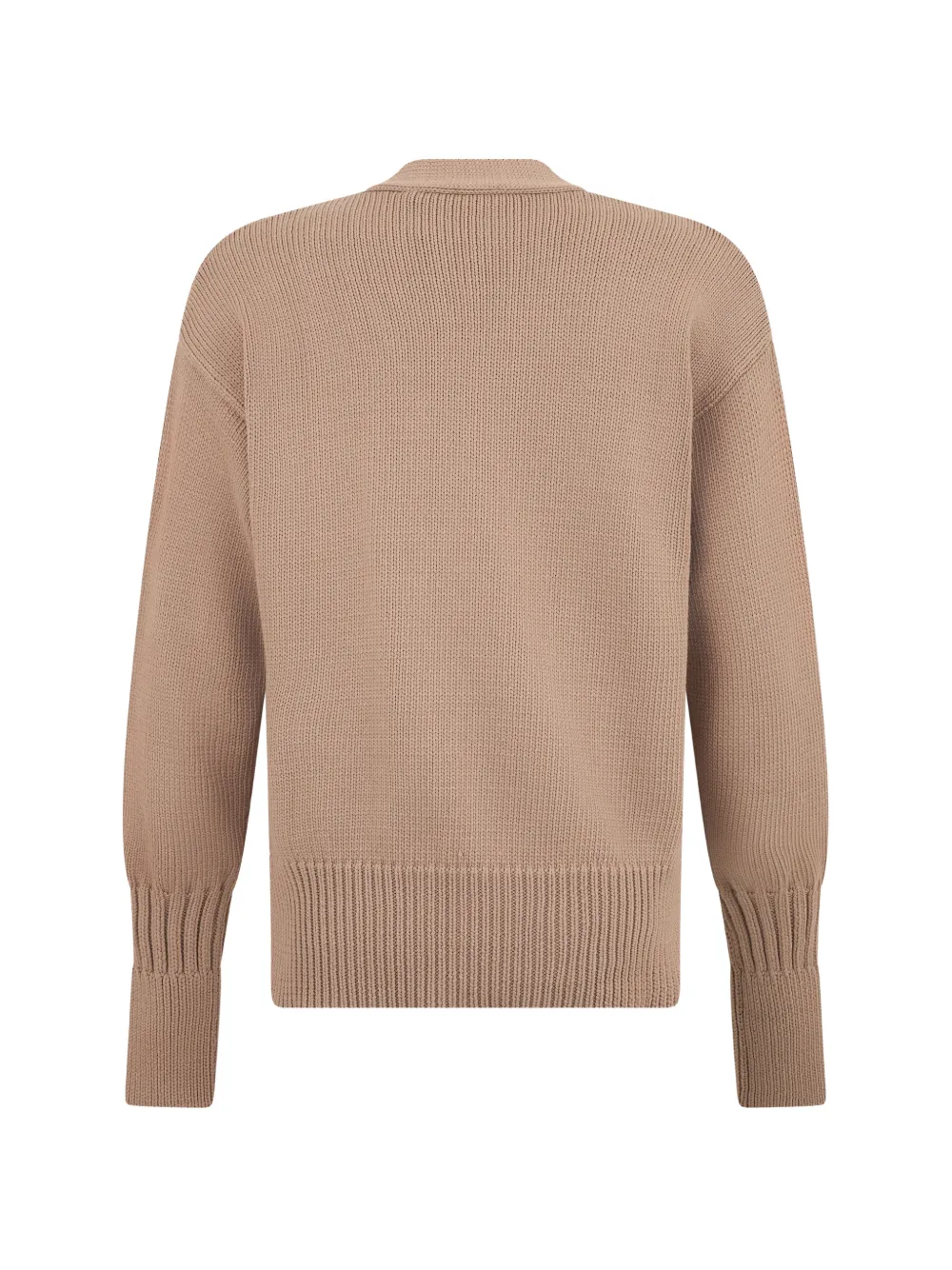 Moorer Vest met geborduurd logo Beige
