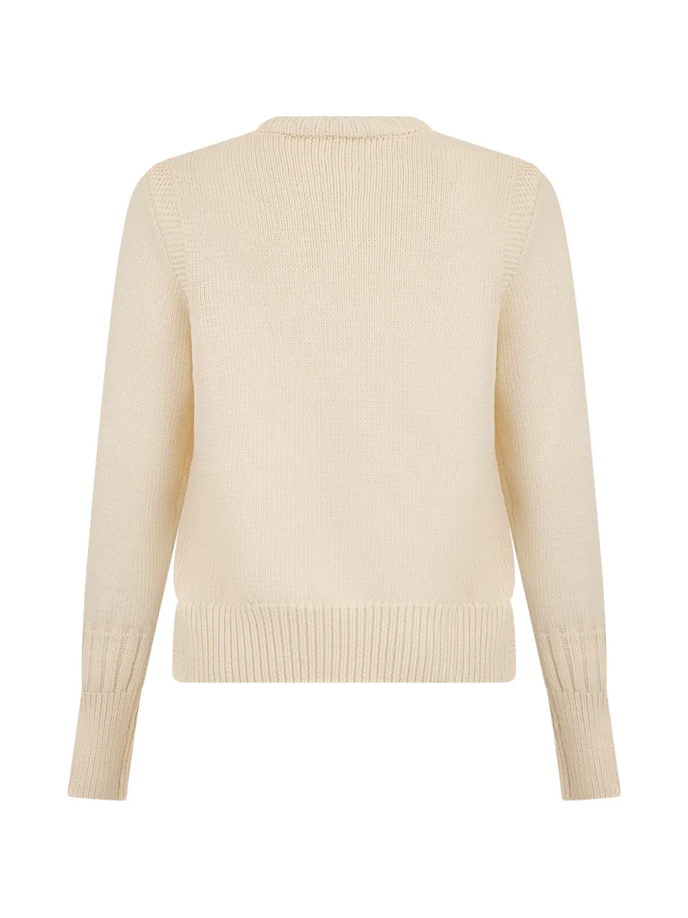 Moorer Round-neck Sweater in White, view 2