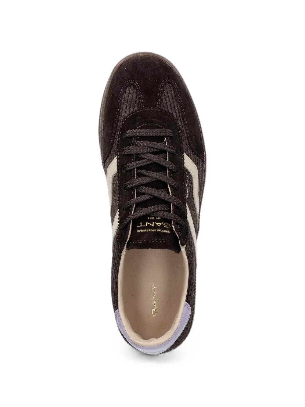 Gant corduroy-panelled sneakers Bruin