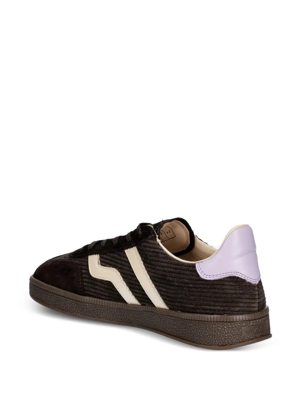 Gant corduroy-panelled sneakers Bruin