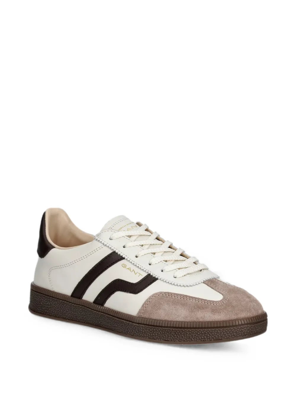 Gant logo-print panelled sneakers Beige