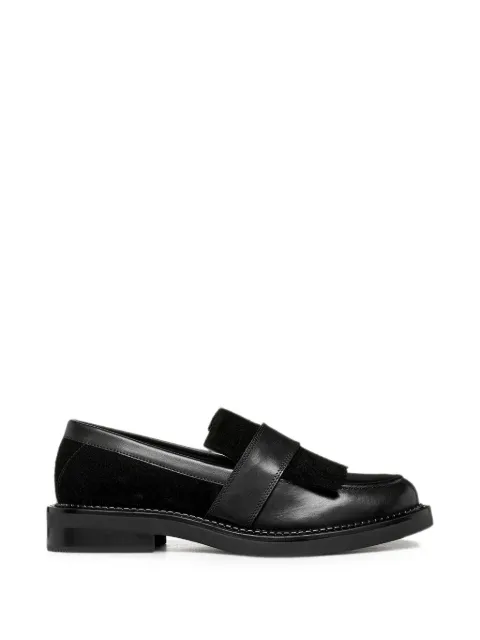 Geox fringed panelled loafers