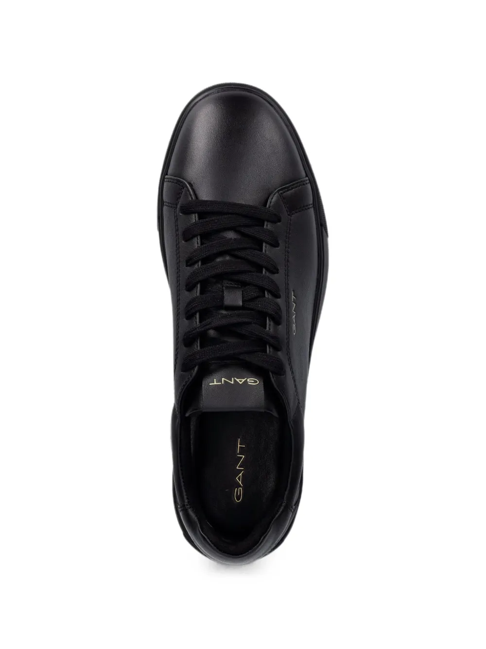 Gant logo-print leather sneakers Zwart