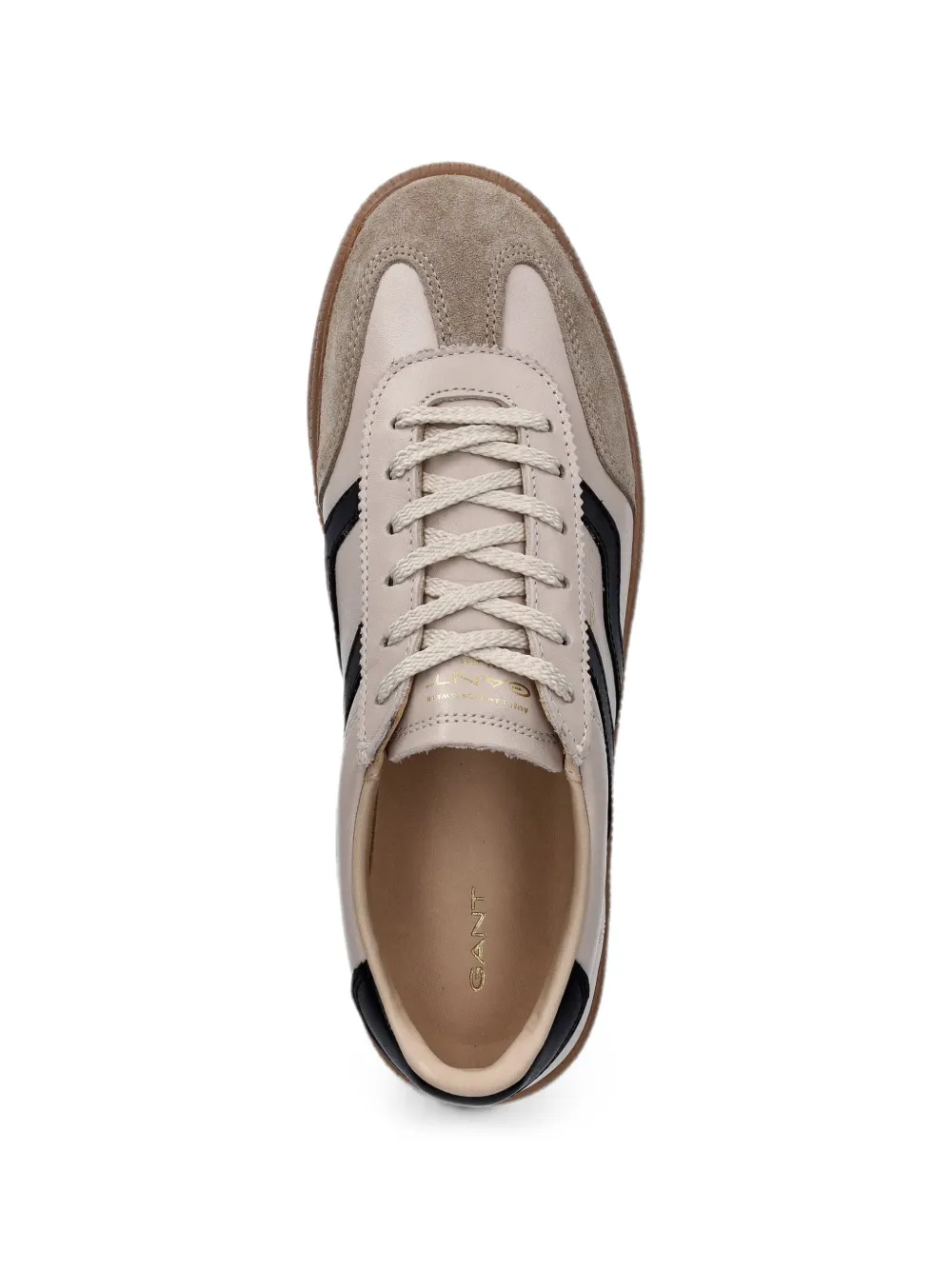 Gant suede-panelled lace-up sneakers Beige