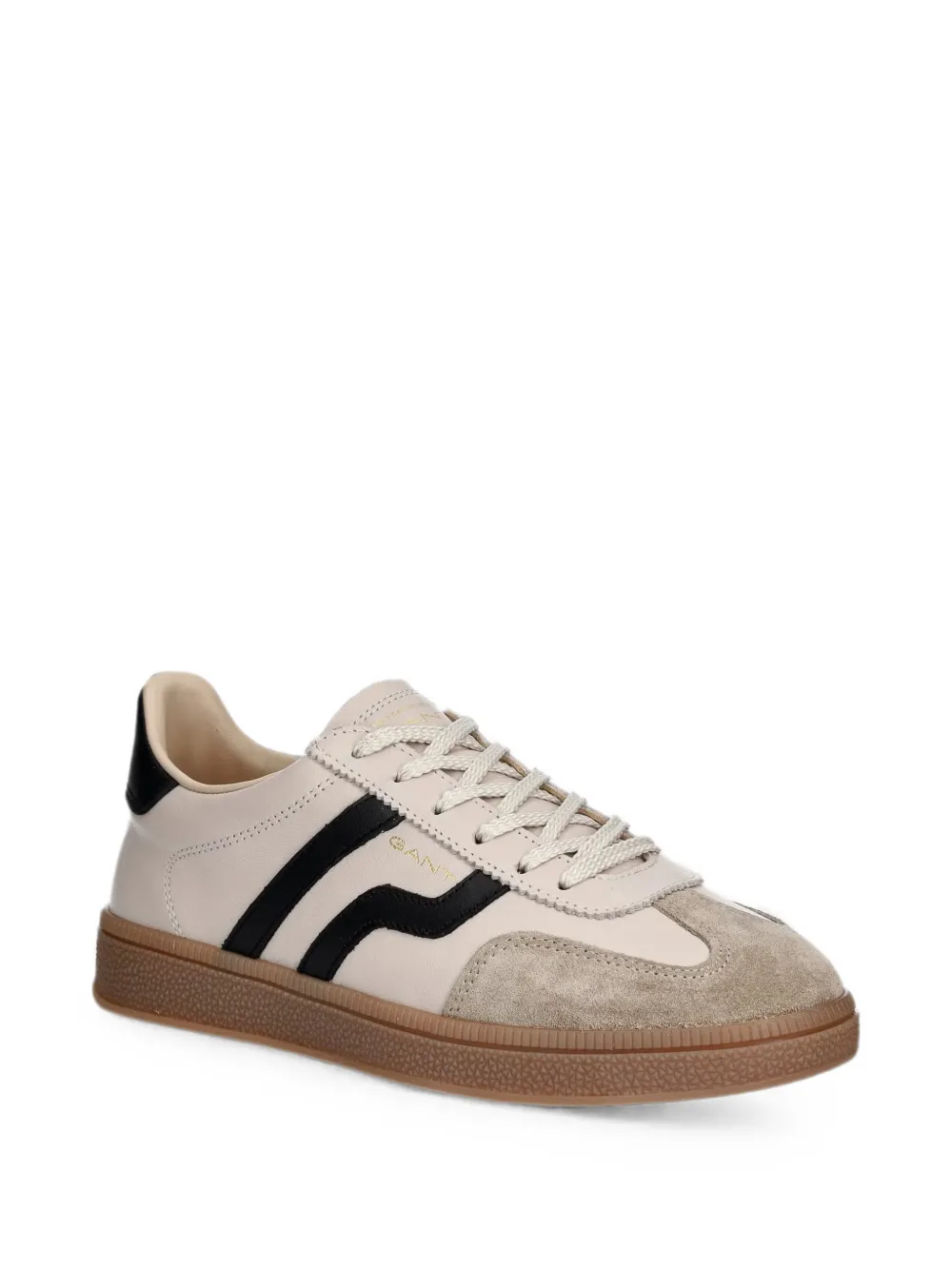 Gant suede-panelled lace-up sneakers Beige