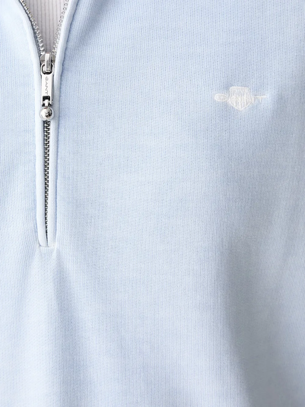 Gant Trui met geborduurd logo en kwartrits Blauw