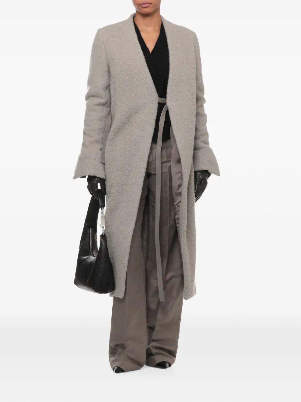 Rick Owens Zachte Cyclops jas Grijs